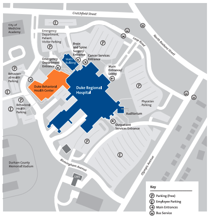 Duke Regional campus map