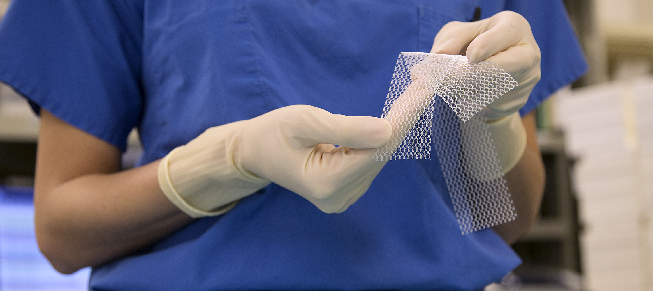The most common vaginal mesh is made from polypropylene, a flexible, woven plastic.