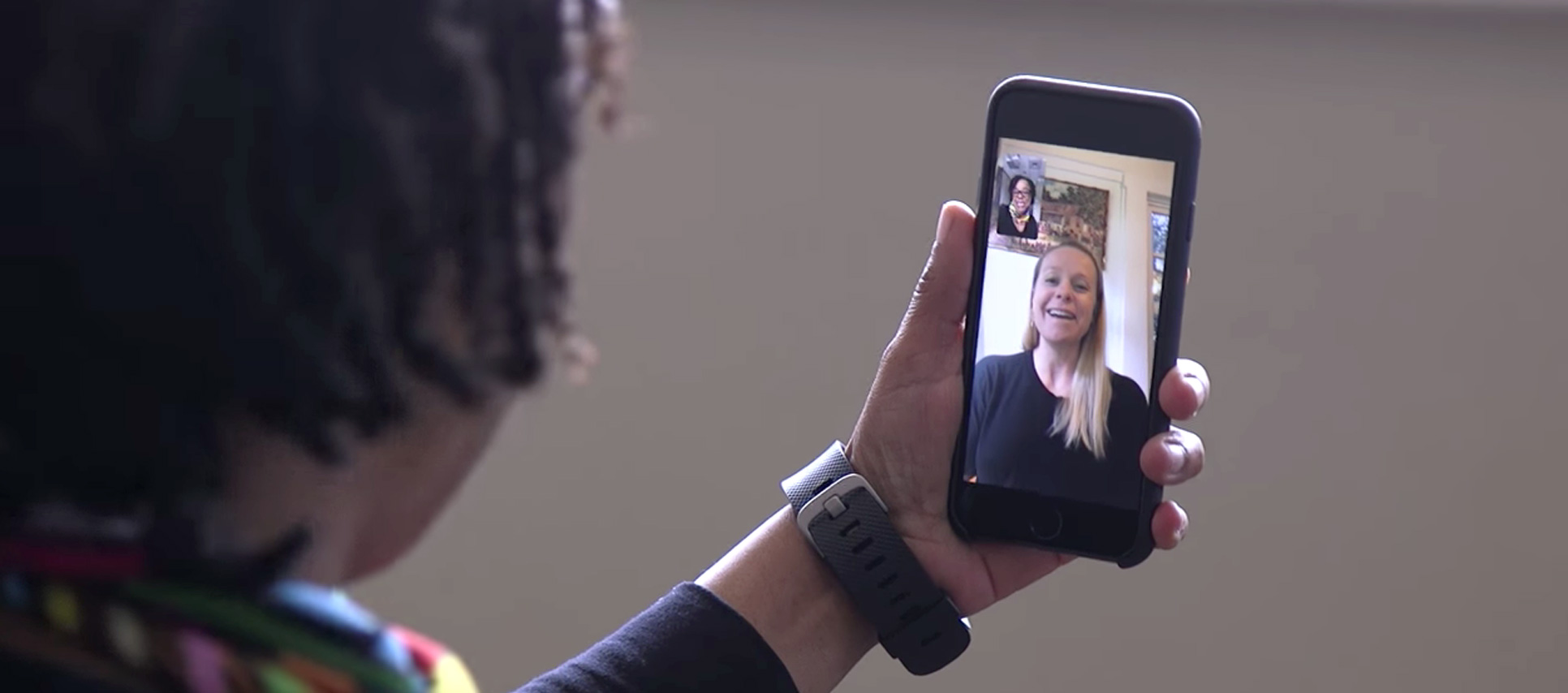 Patient checks in with provider over facetime