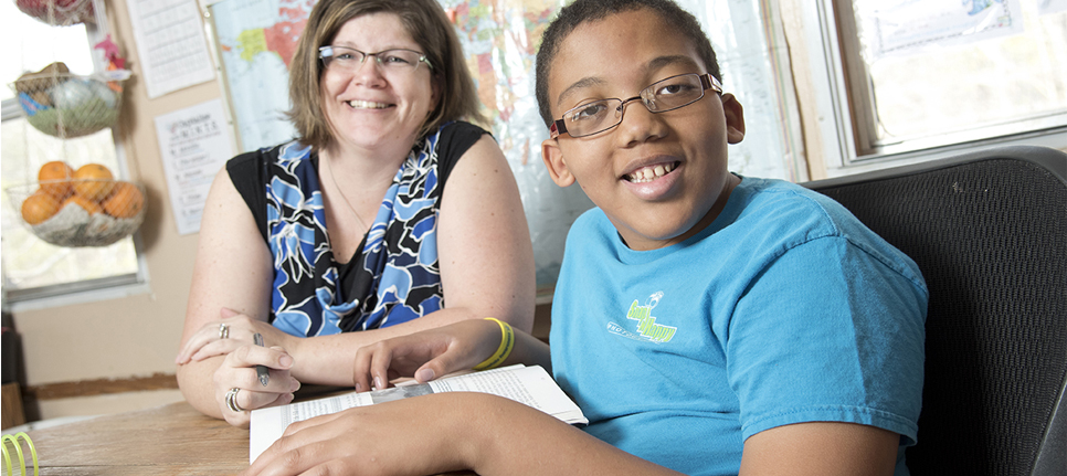 Isaac with his mother