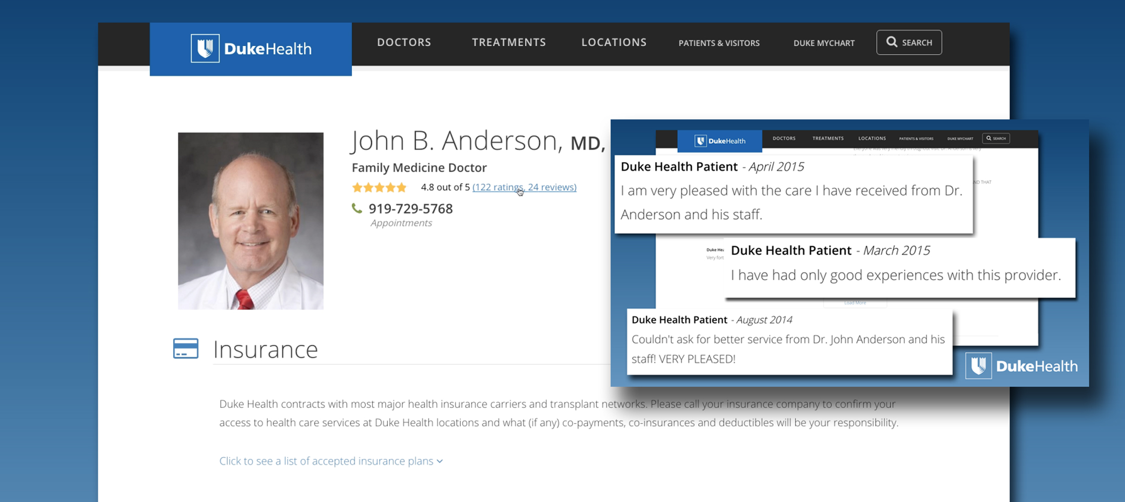 You can now see a provider's star rating along with reviews from their patients.