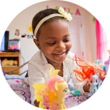 photo of girl at Duke Hospital