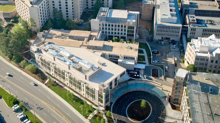 Arial view of the Eye Center