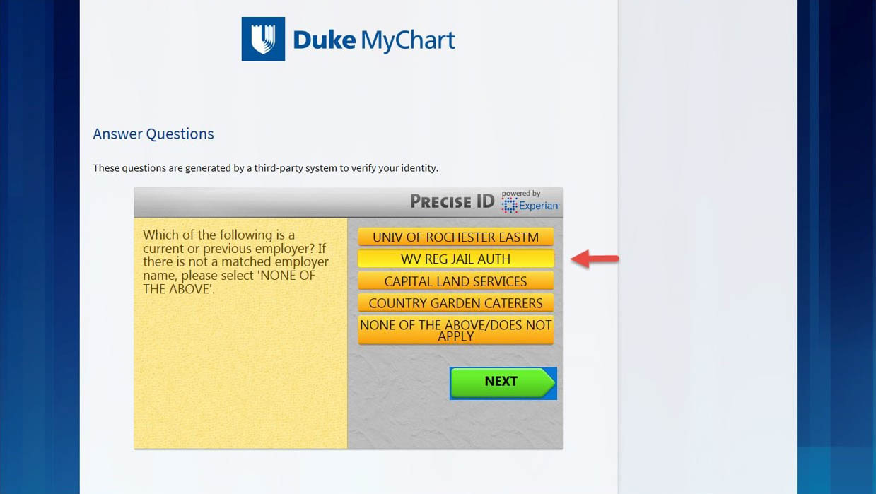 Personal information verification