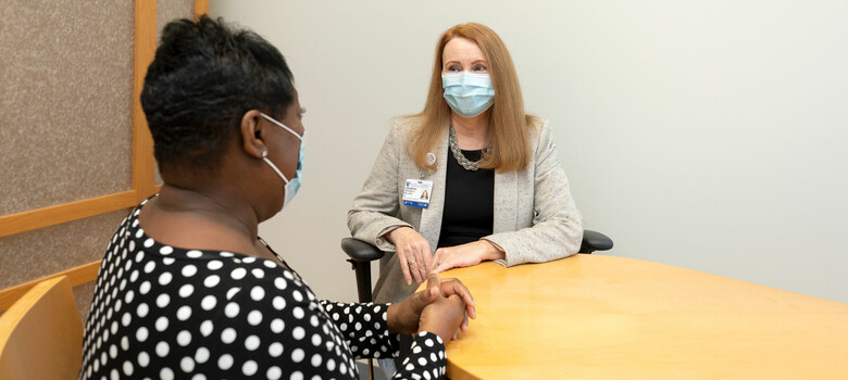 Dr. Deborah Ballard meets with a patient for an integrative medicine consultation.