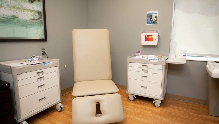 La sala de investigación ubicada en Duke Innovative Pain Therapies en Brier Creek.