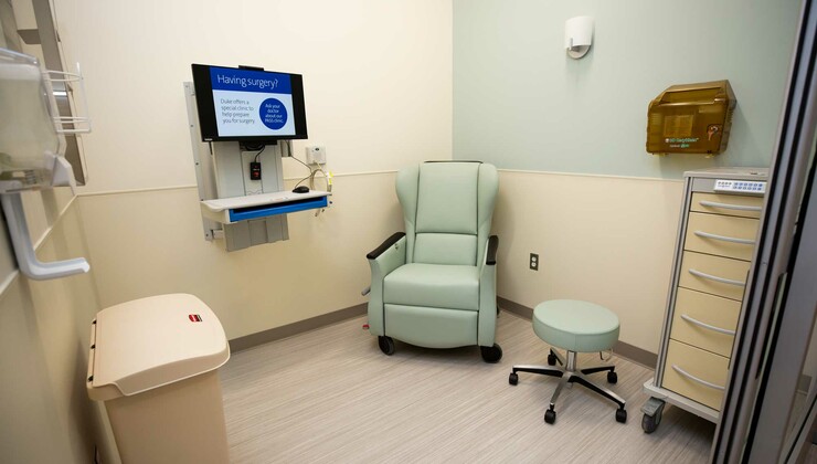 Una sala de examen en Duke estudios de imágenes Arringdon.