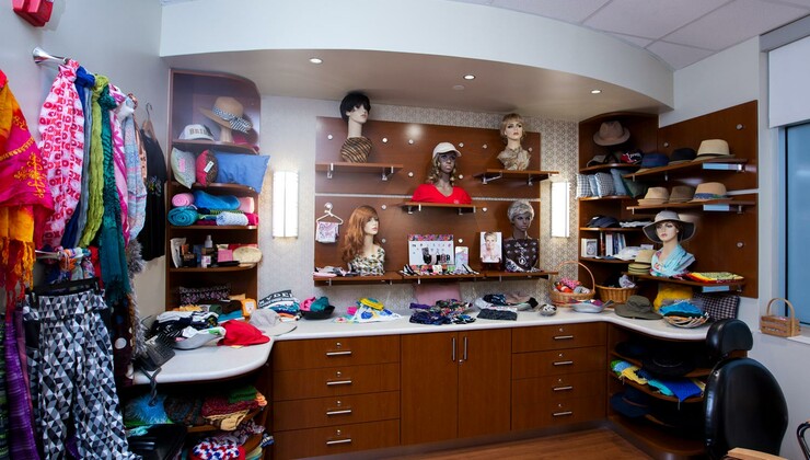 Una boutique para la compra de pelucas y otras necesidades de tratamiento de cáncer.