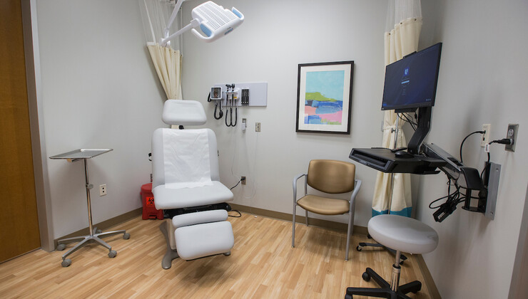 Sala 2 para paciente de Duke Urgent Care Heritage