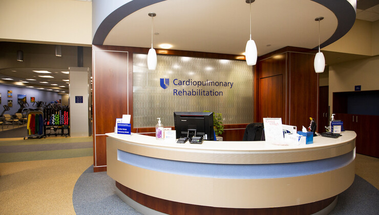 Rehabilitación cardiopulmonar de Duke en el área de check-in de Croasdaile