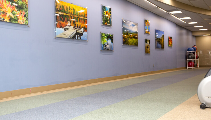 Arte mural en Duke Rehabilitación cardiopulmonar en Croasdaile