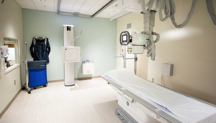 La radiografía ubicada dentro de Duke Imaging Arringdon.