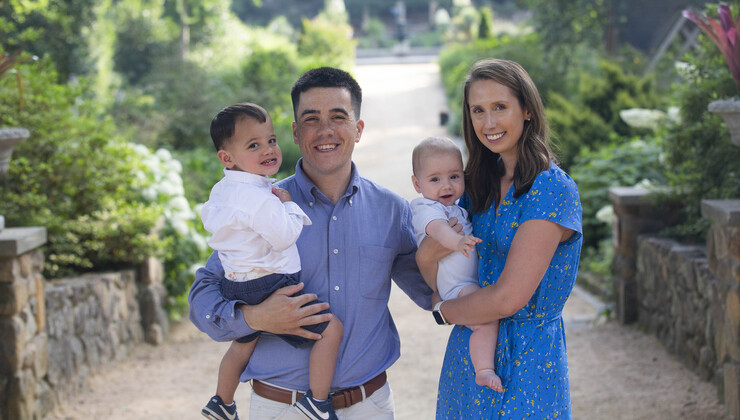The Zarzour family at Sarah P. Duke Gardens.