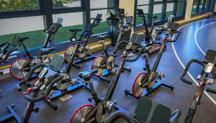 Bikes at the fitness center