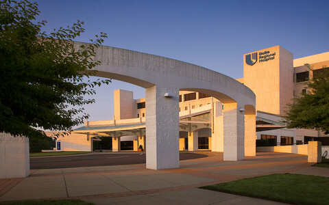 The entrance to Duke Regional Hospital Outpatient Pharmacy.
