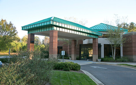 The entrance to Duke Physical Therapy and Occupational Therapy at North Carolina Orthopaedic Clinic.